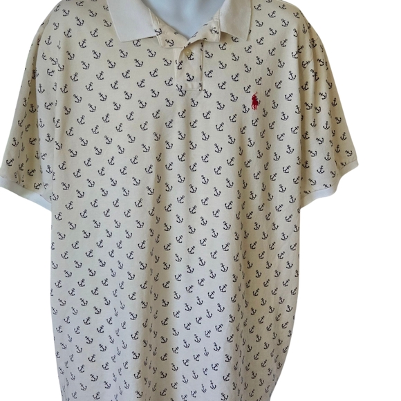 Ralph Lauren Cream Polo with Anchor Design - Picture 2 of 9